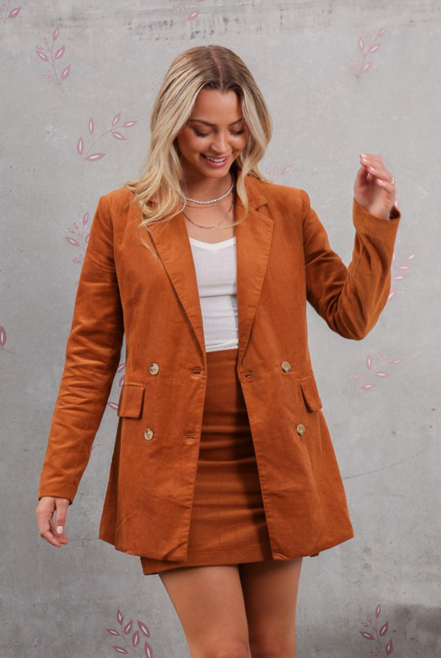 Oversized corduroy blazer - Thepopupshopli