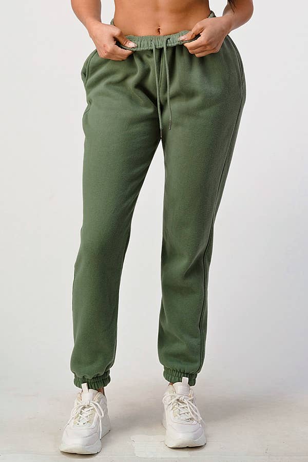 Oversized Solid Pocket Sweat Jogger Pants with Piping