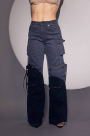 Navy Cargo Jeans