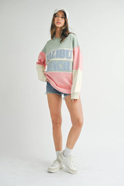 PATCH COLORBLOCK OVERSIZED SWEATSHIRT