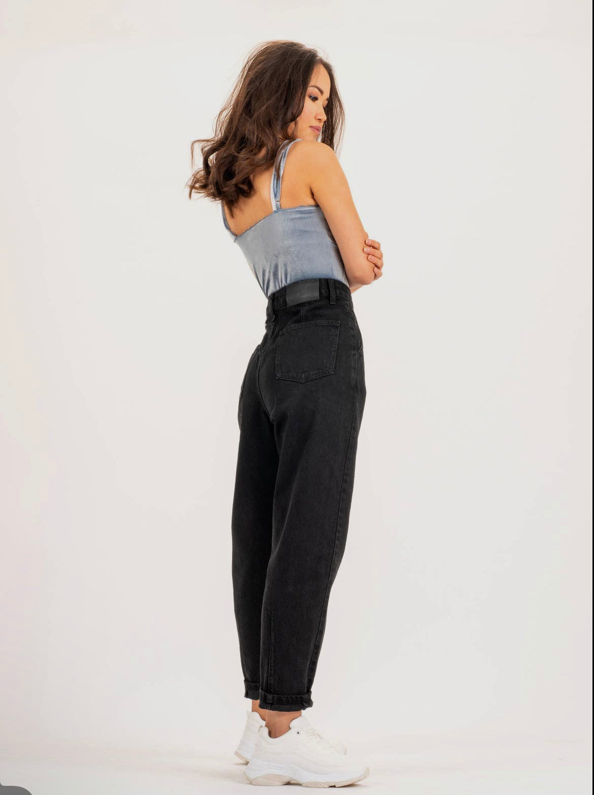 Black Mom Jeans - Thepopupshopli