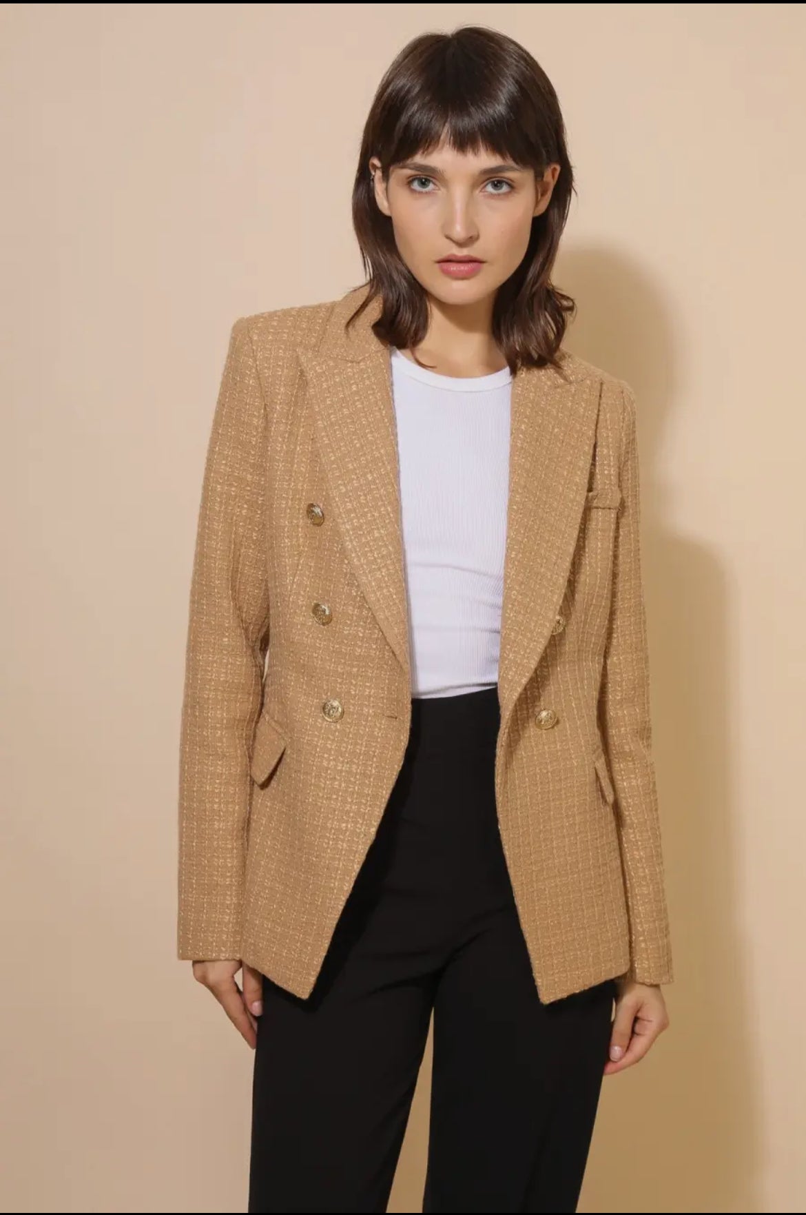 Tweed Blazer Jacket - Thepopupshopli