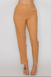 High Waisted Solid Dress Pants with Pockets - Thepopupshopli