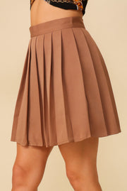 High waisted pleated skirt - Thepopupshopli