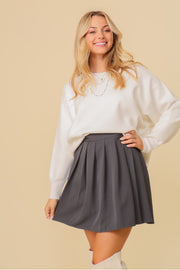 High waisted pleated skirt - Thepopupshopli