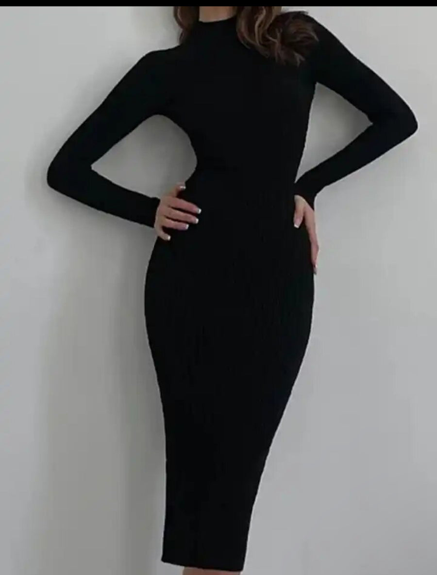 Elegant Fashion Turtleneck Bodycon Dresses