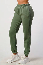 Oversized Solid Pocket Sweat Jogger Pants with Piping