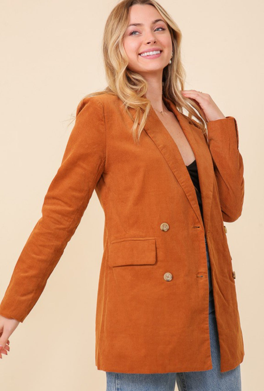 Oversized corduroy blazer - Thepopupshopli