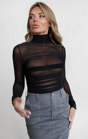 Sheer Mesh Bodysuit - Thepopupshopli