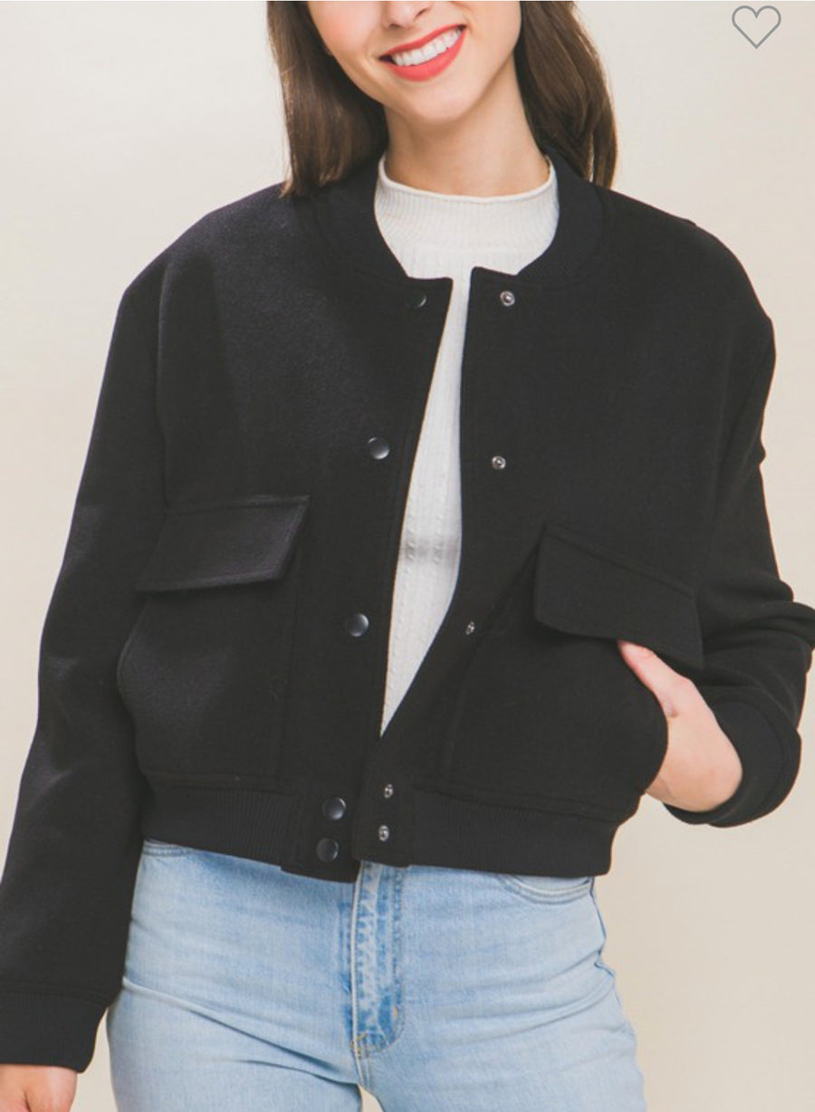 Bottom Up Bomber Jacket - Thepopupshopli