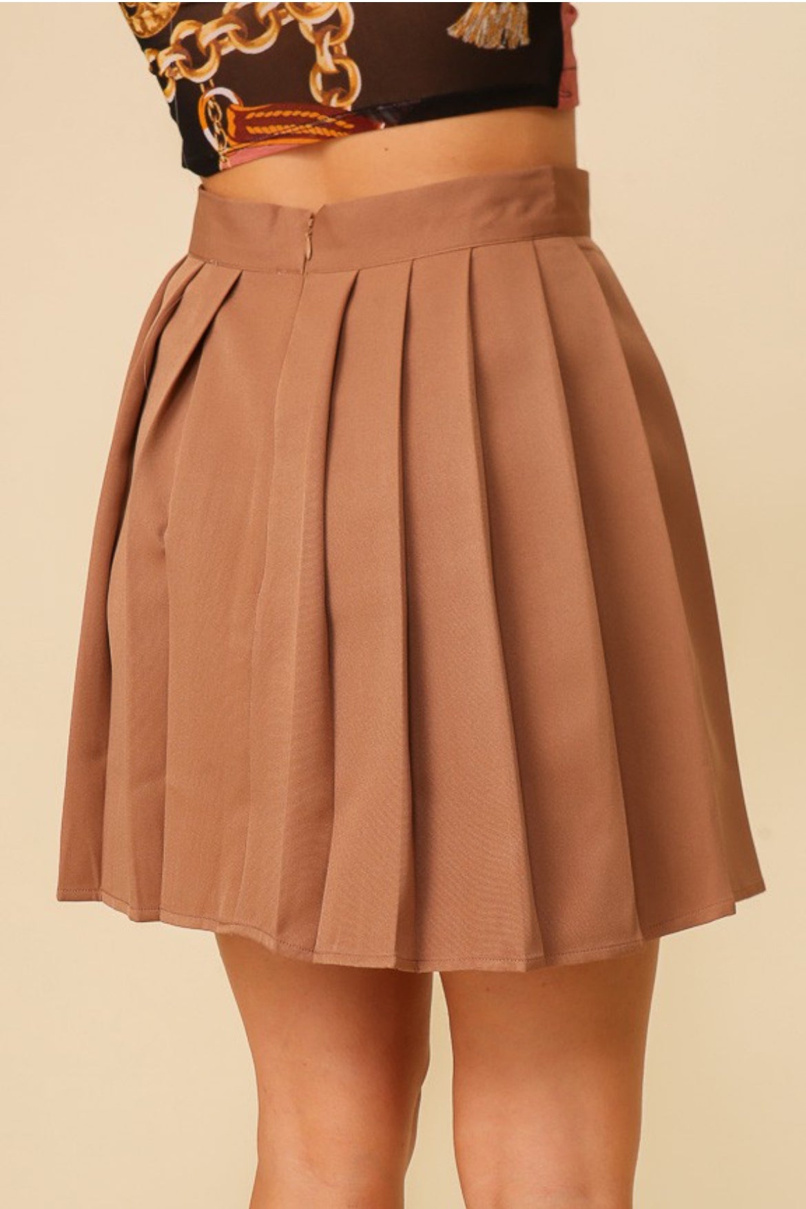 High waisted pleated skirt - Thepopupshopli