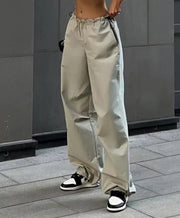 Casual Oversized Cargo Pants Women Hipster Drawstring Loose - Thepopupshopli