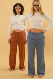 RELAXED DRAWSTRING WAIST PANTS