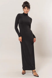 Turtleneck Bodycon Maxi Dress