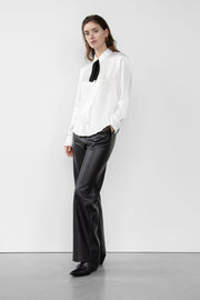 SATEEN BOW SHIRT