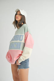 PATCH COLORBLOCK OVERSIZED SWEATSHIRT