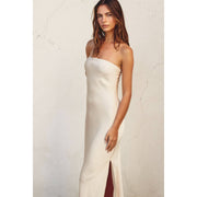 Life Of A Party Strapless Bias Cut Maxi Dress